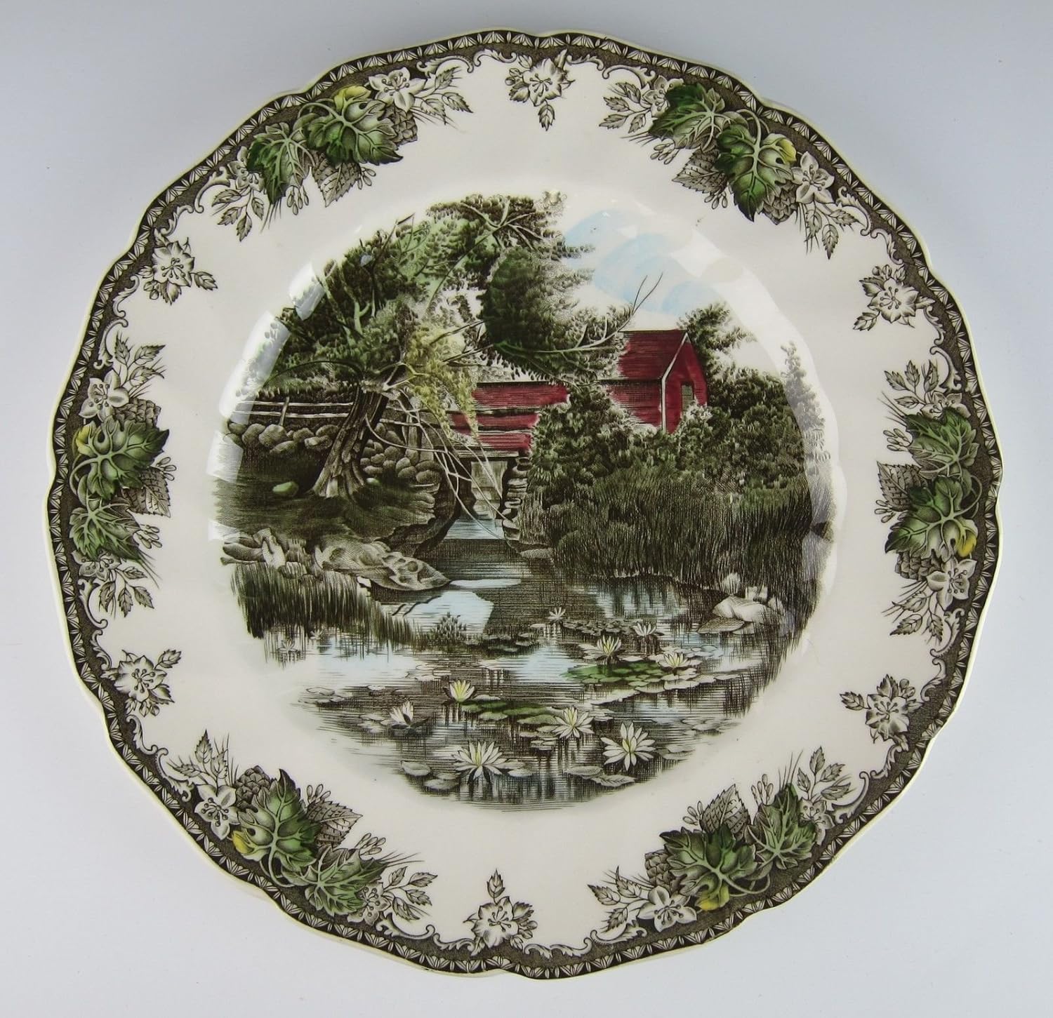 Johnson Brothers China FRIENDLY VILLAGE Dinner Plate(Lily Pond)(s) EXCELLENT