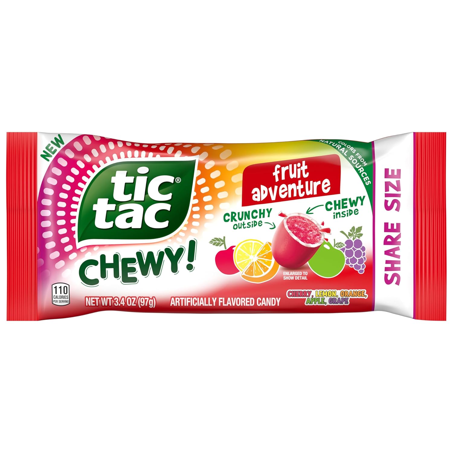 Tic Tac Chewy Fruit Adventure Share Size, 3.42 Ounce (Pack of 1)