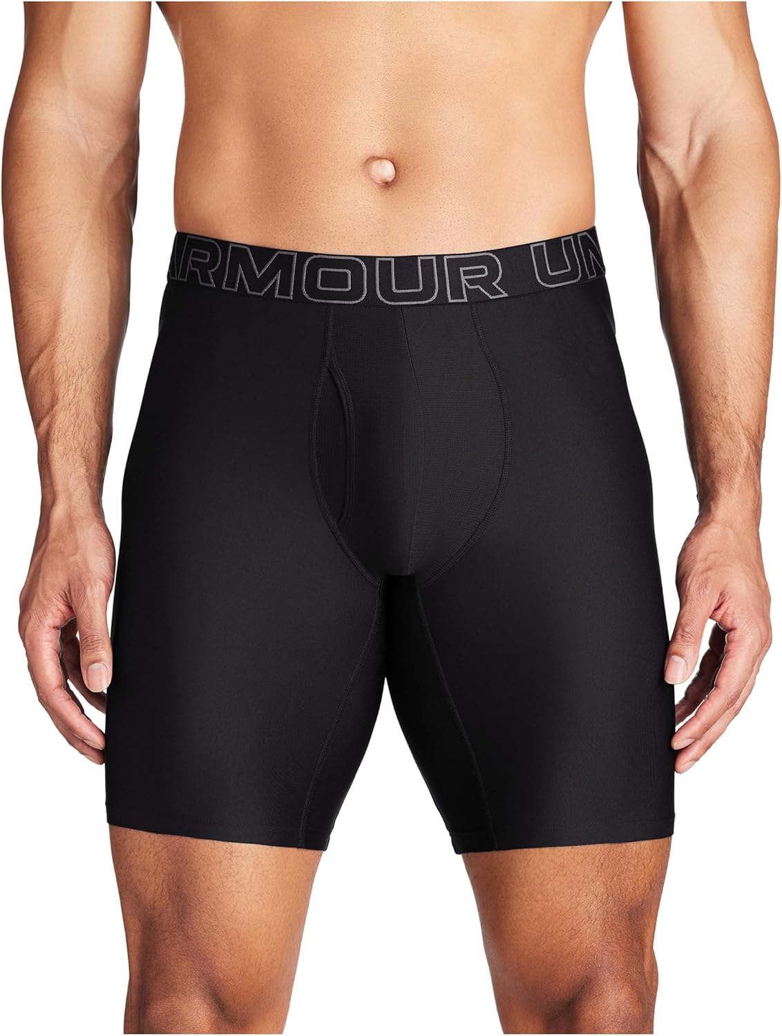 Under Armour Men's Multi-Pack Performance Tech Long-Leg Boxer Brief, 9" Inseam, All-Day Comfort