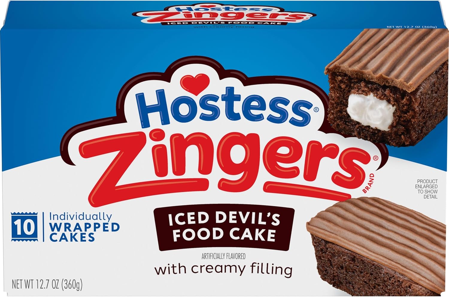 Hostess Devil's Food Cake Zingers (box of 10)