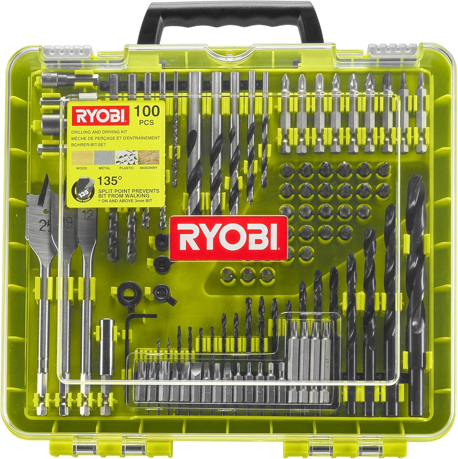 RYOBI RAKDD100 Drilling Plus Driving Kit, 100 Piece