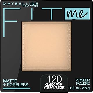 Maybelline Fit Me Matte + Poreless Pressed Face Powder Makeup & Setting Powder, Classic Ivory, 1 Count