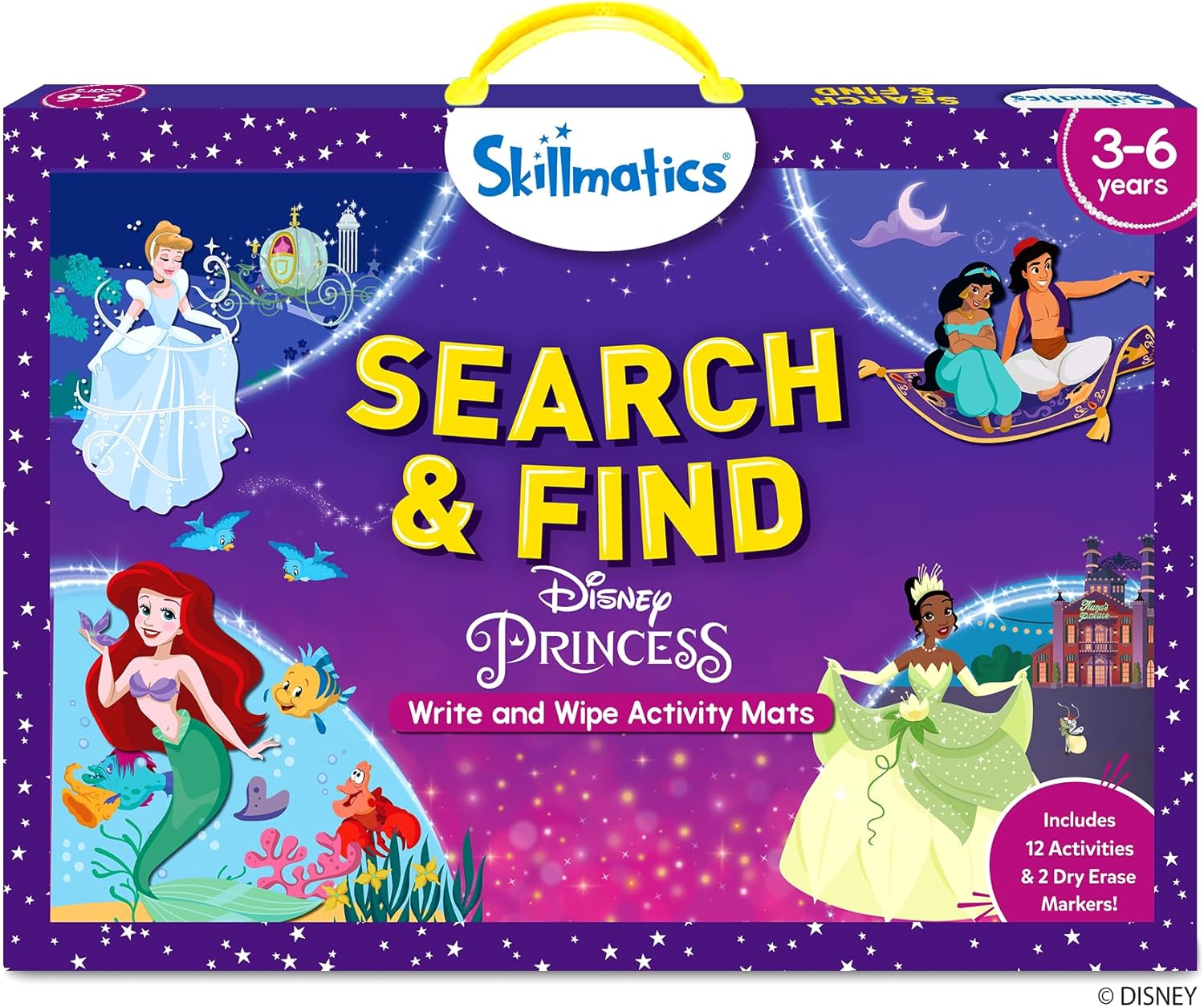 Skillmatics Search and Find Disney Princess Educational Game - Reusable Preschool Learning Activities, Perfect for Toddlers & Kids Who Love Toys, Art & Crafts, Gifts for Boys & Girls Ages 3, 4, 5, 6