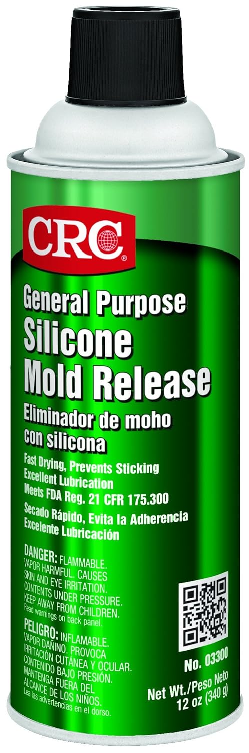CRC Silicone Mold Release, 11.5 Wt Oz, Non-Staining, Non-Corrosive, and Fast-Drying, 3.5% Silicone, Easy Part Removal from Molds, Aerosol Spray