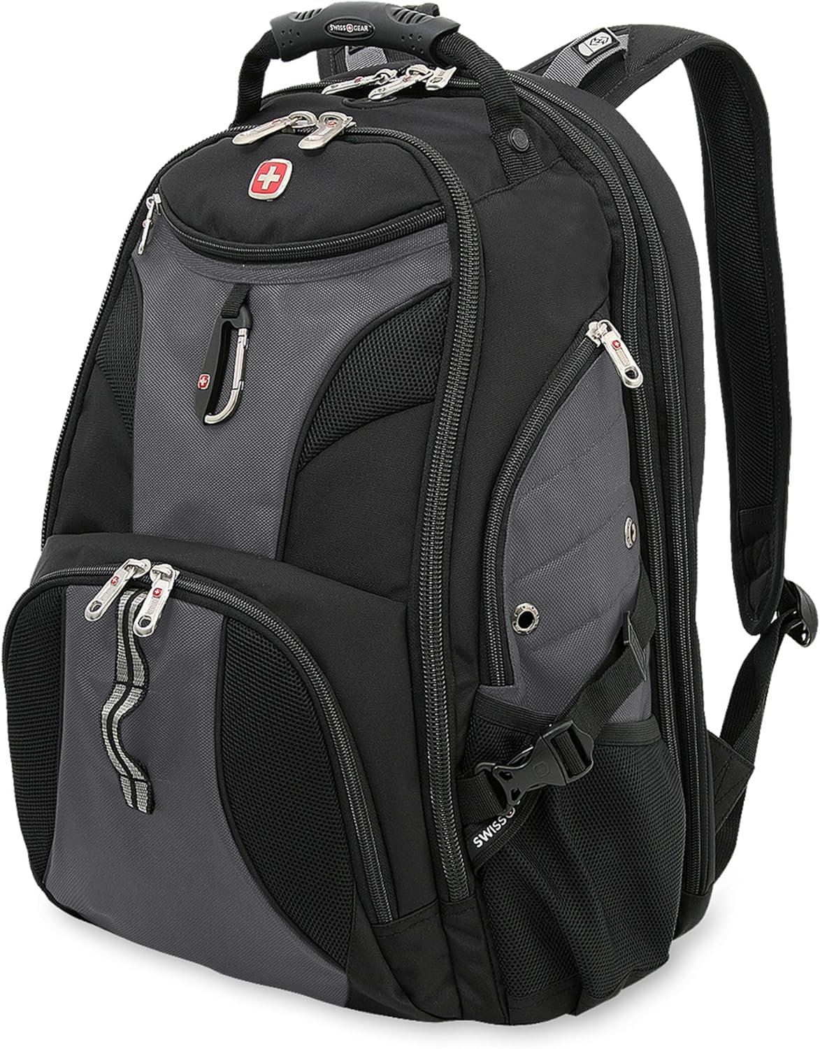 SwissGear 1900 Scansmart TSA 17 Laptop Backpack, Grey/Black, 19-Inch