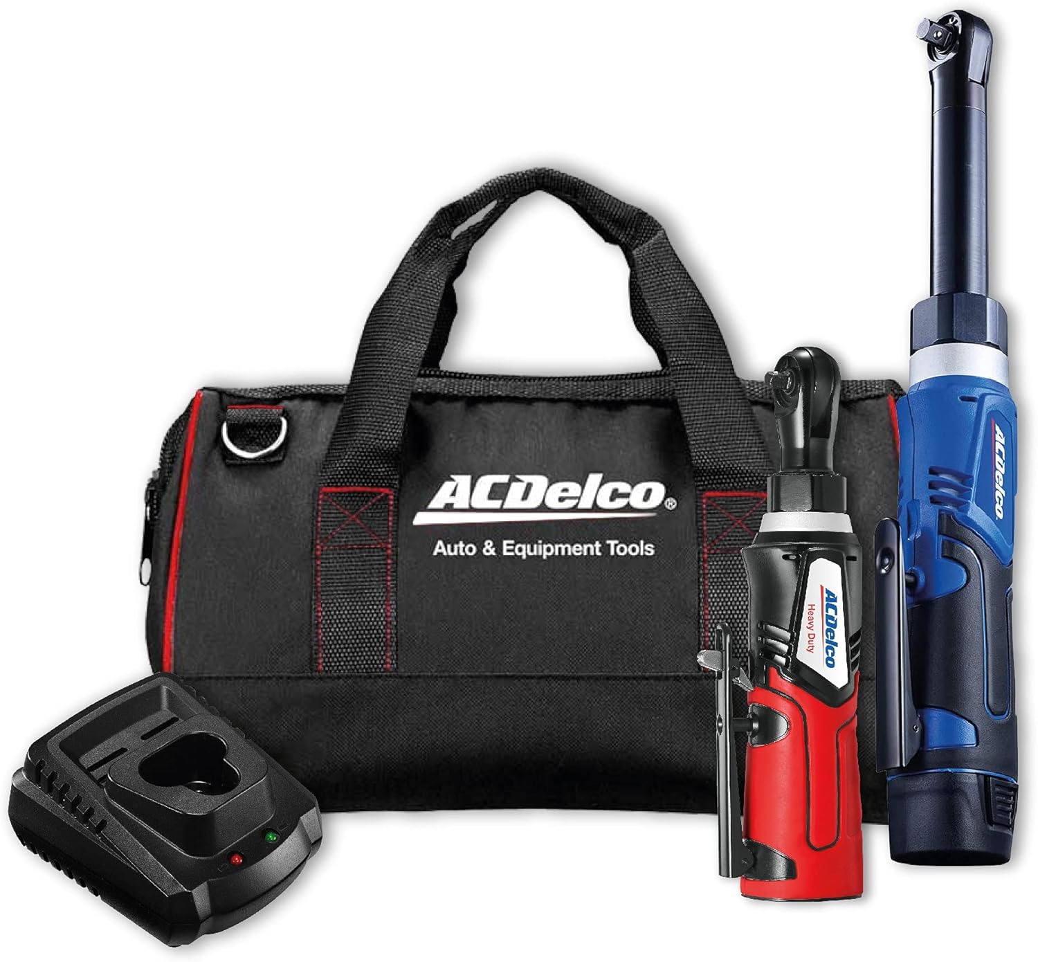 ACDelco ARW1218-K18 3/8" Extended & 1/4" Ratchet Wrench G12 Series Cordless Li-Ion 2-Tool Combo Kit with x1 Battery, Charger & Canvas Bag