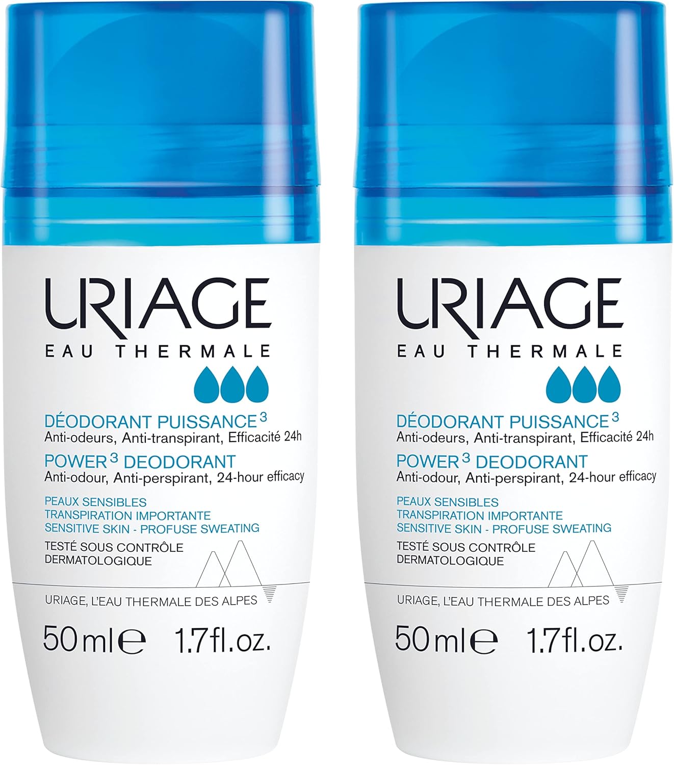 Uriage Puissance Deodorant Roll-On 2 x 50 ml