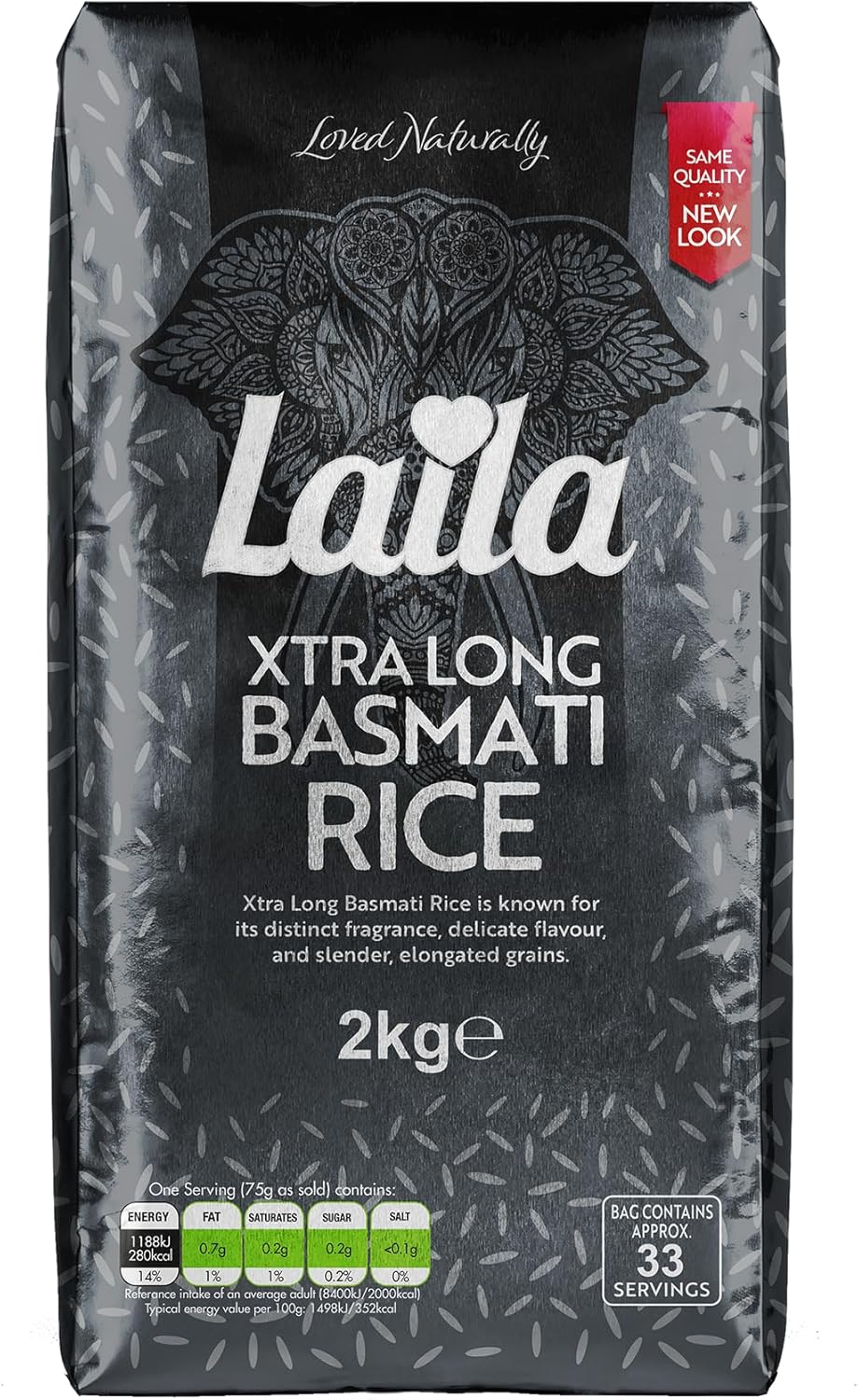 Laila Xtra Long Grain Basmati Rice 2kg