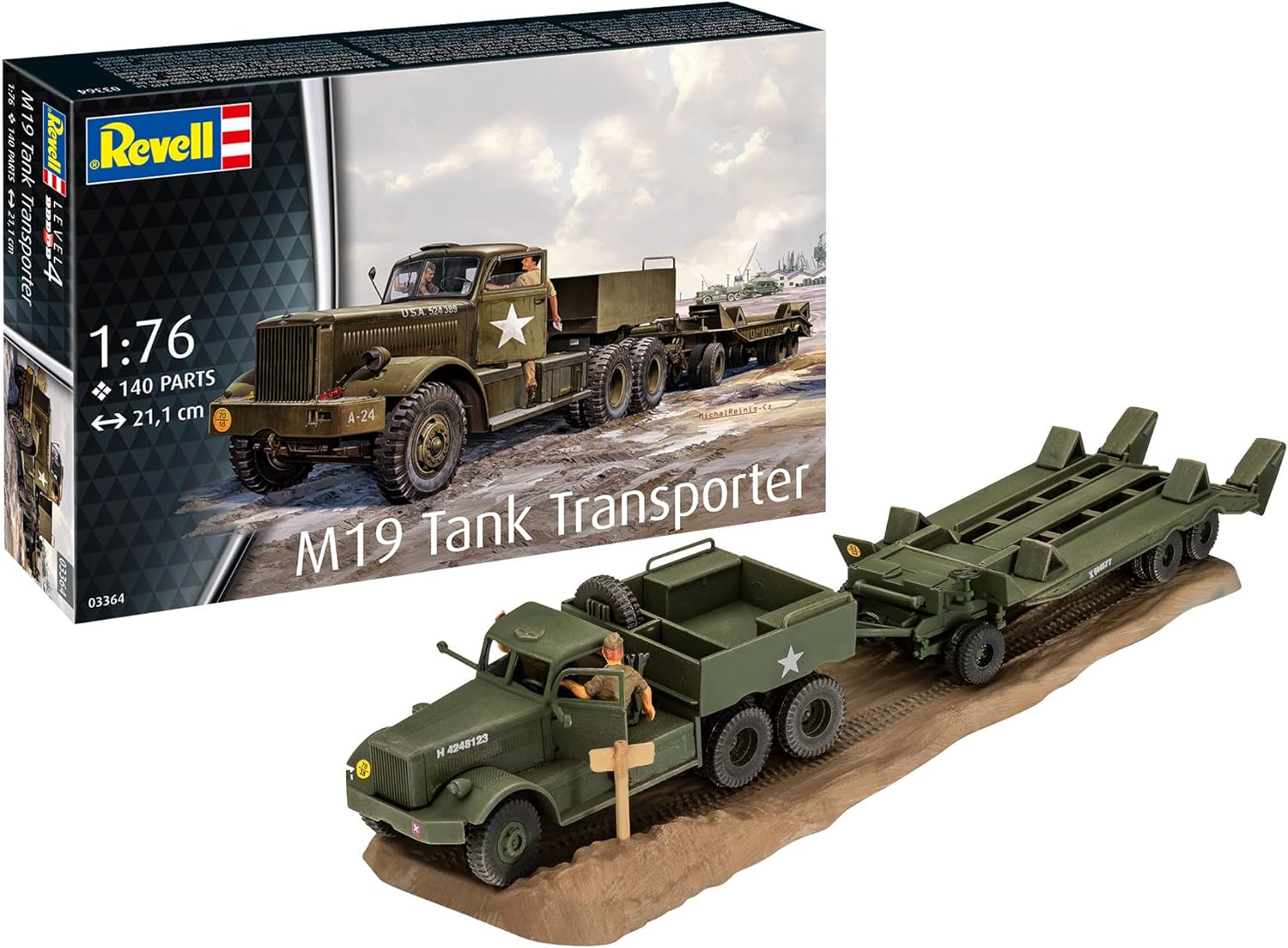Revell 03364 M19 Tank Transporter 1:72 Scale Unbuilt/Unpainted Plastic Model Kit