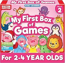 Doctor Jupiter My First Box of Games for 2 to 4- Pink | Birthday Gift for 2 Year Old Girls | Toys for Ages 2-4 | Toddler Toys for 2-3-4 Year Old | Learning & Education Toys