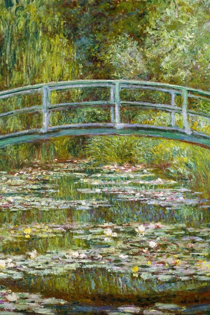 Claude Monet The Water Lily Pond Japanese Bridge Impressionist Art Posters Claude Monet Prints Nature Landscape Painting Claude Monet Wall Art French Cool Wall Art Print Poster 16x24