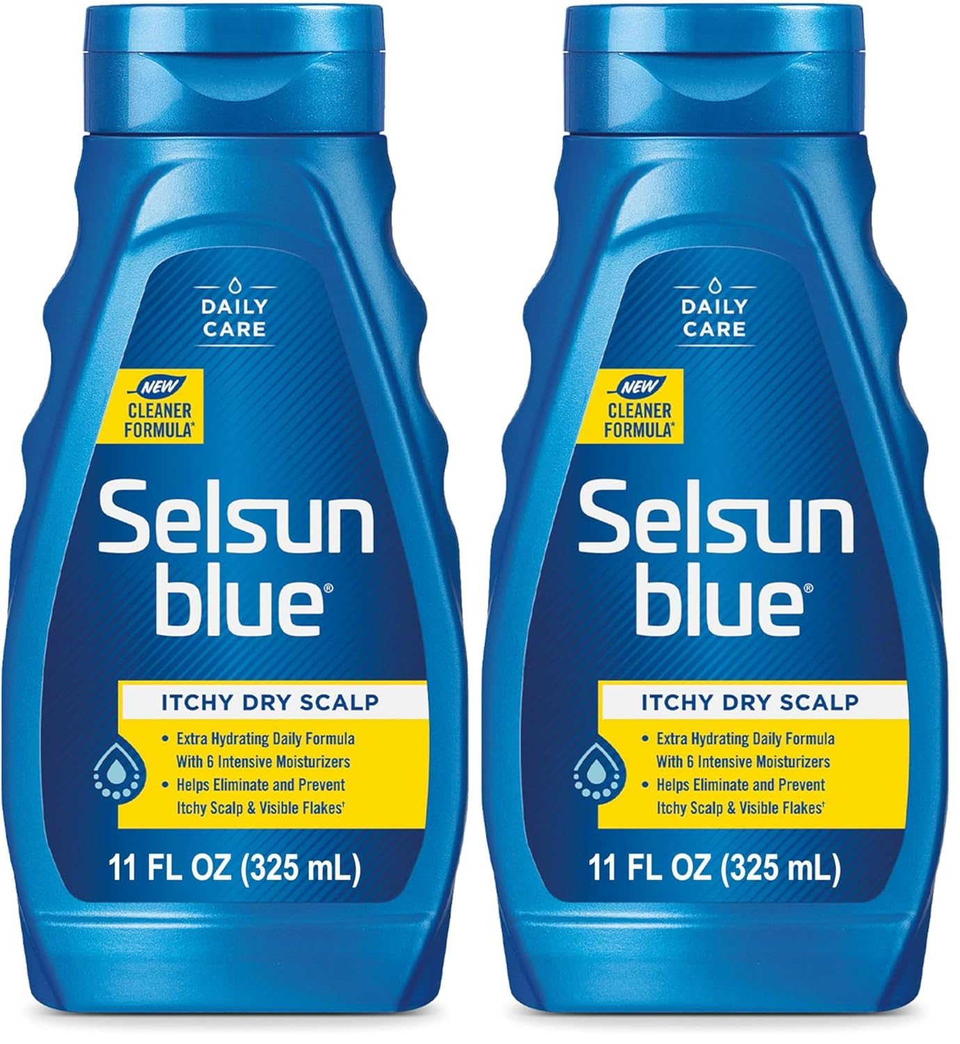Selsun Blue Shampoo, 11 fl. oz., Itchy Dry Scalp | Anti-Dandruff | Extra-Hydrating Formula | Pyrithione Zinc 1% | Pack of 2