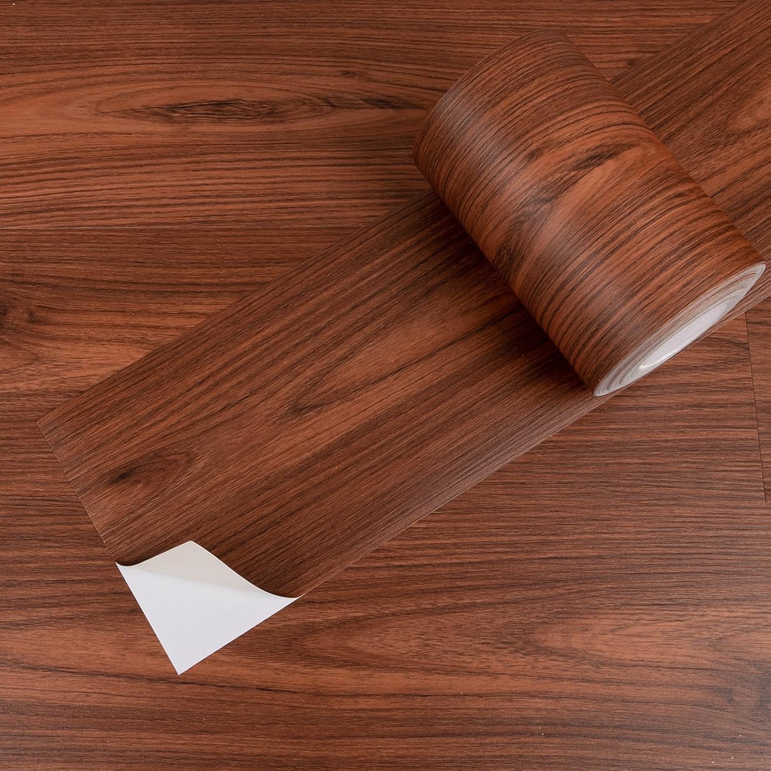 Elffloor Peel and Stick Floor Tile, Waterproof Vinyl Flooring Easy to Install, Self Adhesive Wood Grain Look Flooring 20 Pcs for Bedroom, Kitchen, Bathroom