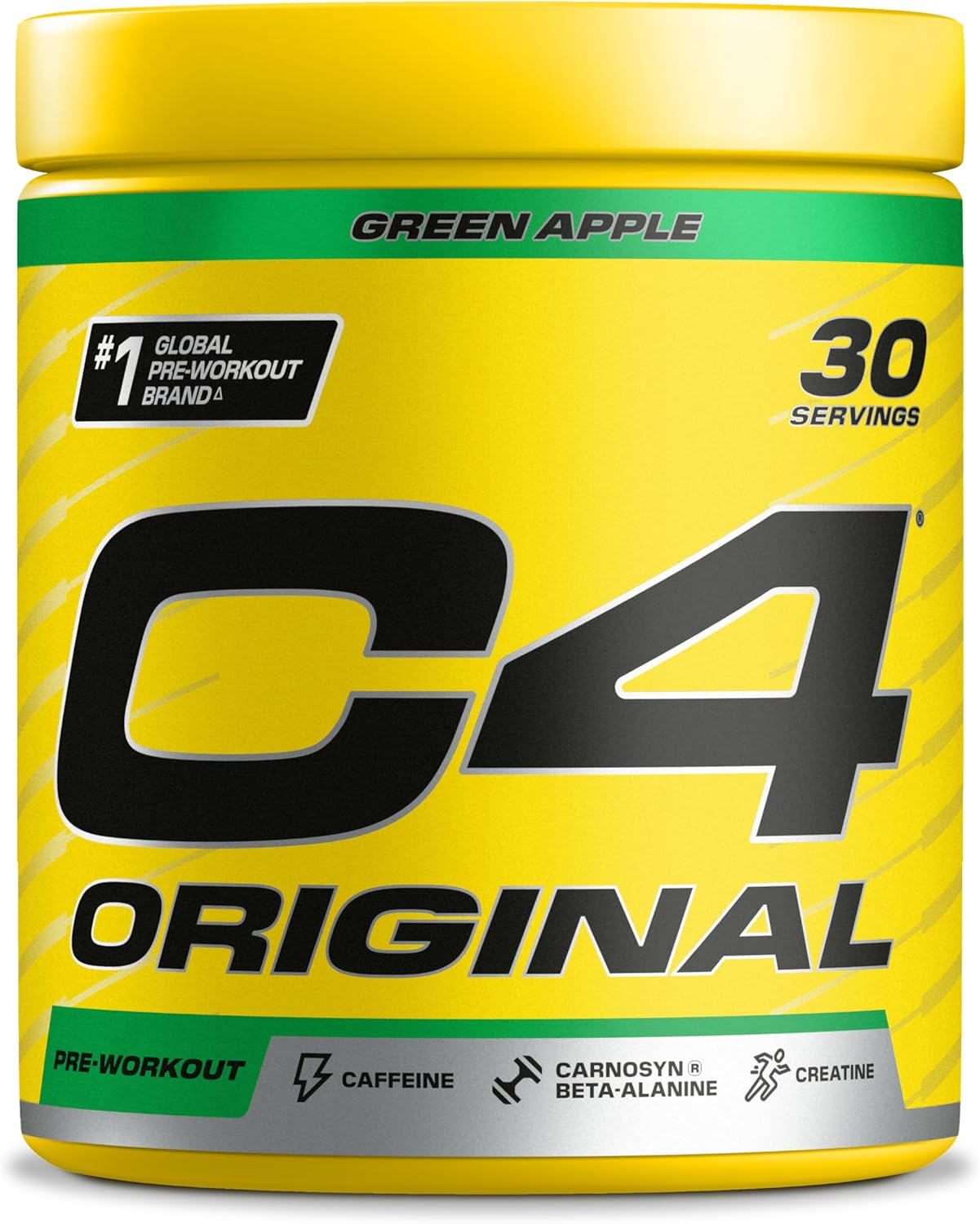 C4 Original Beta Alanine Sports Nutrition Bulk Pre Workout Powder for Men & Women | Best Pre-Workout Energy Drink Supplements | Creatine Monohydrate | Green Apple | 30 Servings