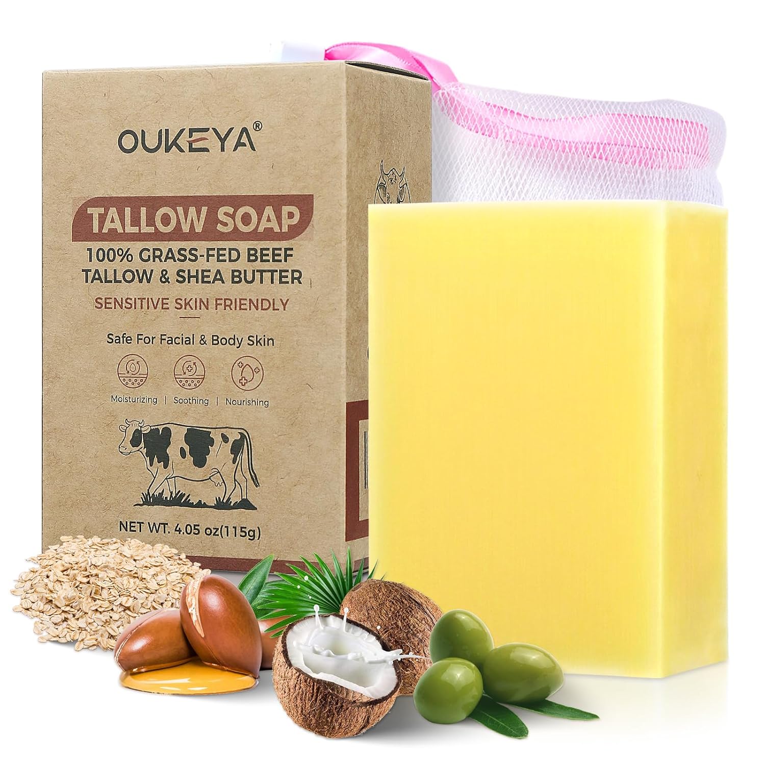 OUKEYA beef tallow soap