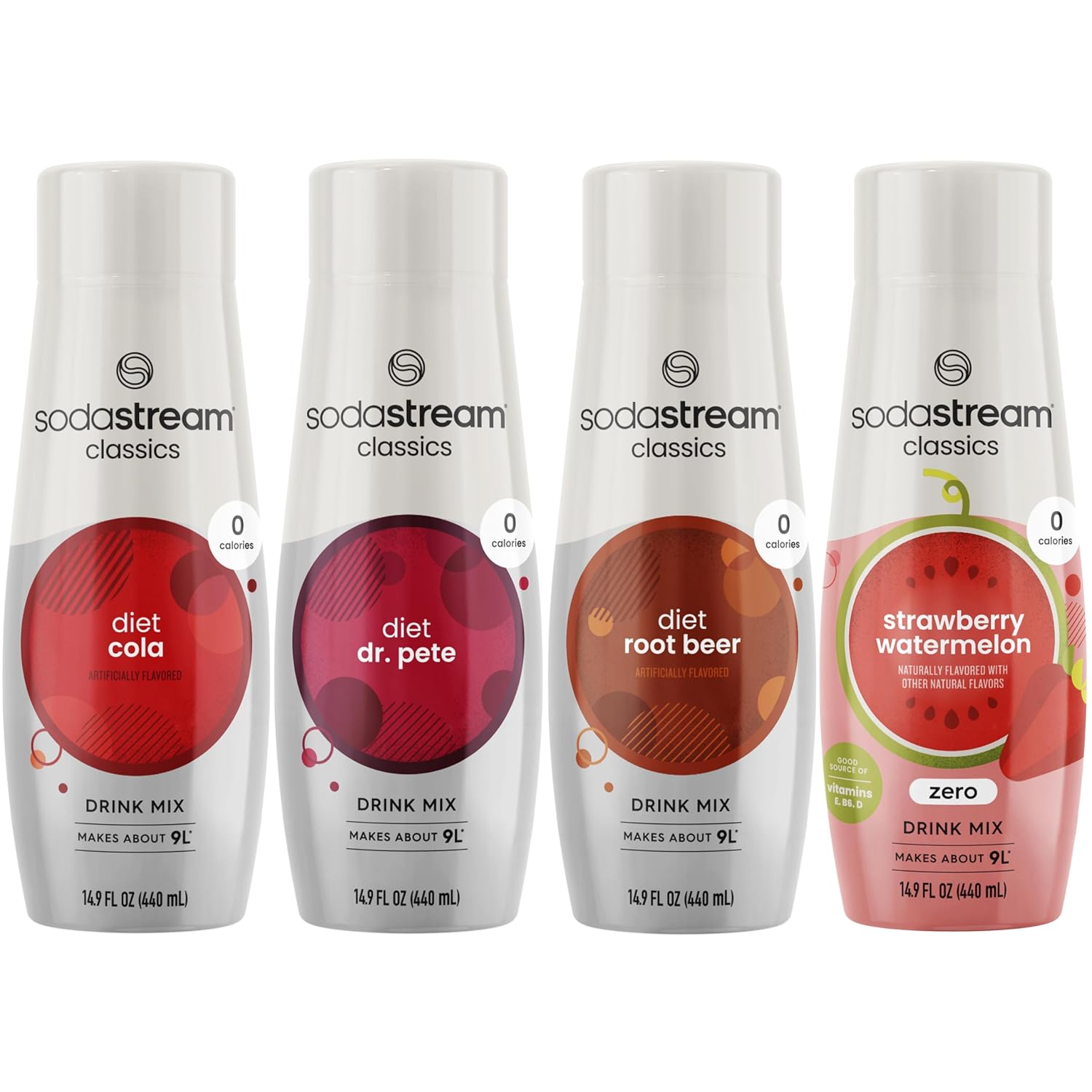 SodaStream Flavoring Diet Variety Pack Usa, 14.8 Fl Oz (Pack of 4)