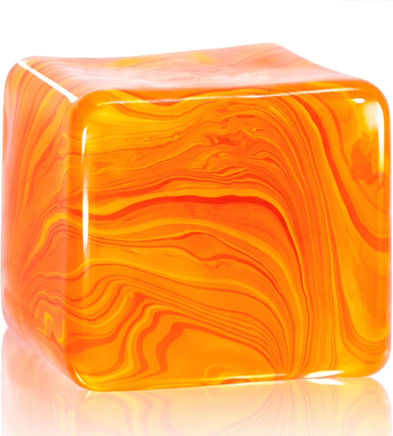 Squishy Stress Cube for Kids Adults, Slow Rising Stretchy Ice Cube Sugar Balls Squeeze Toys for Boys Girls, Sensory Fidget Toys Stress Balls Anxiety Relief for Autism, Ideal Gifts, Ages 3+
