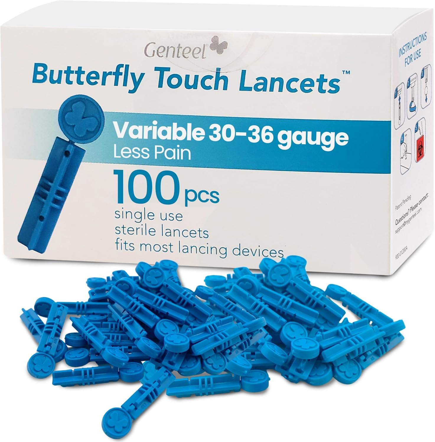 Genteel Butterfly Touch Lancets (100)