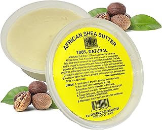 REAL African Shea Butter Pure Raw Unrefined From Ghana"IVORY" 8oz. CONTAINER