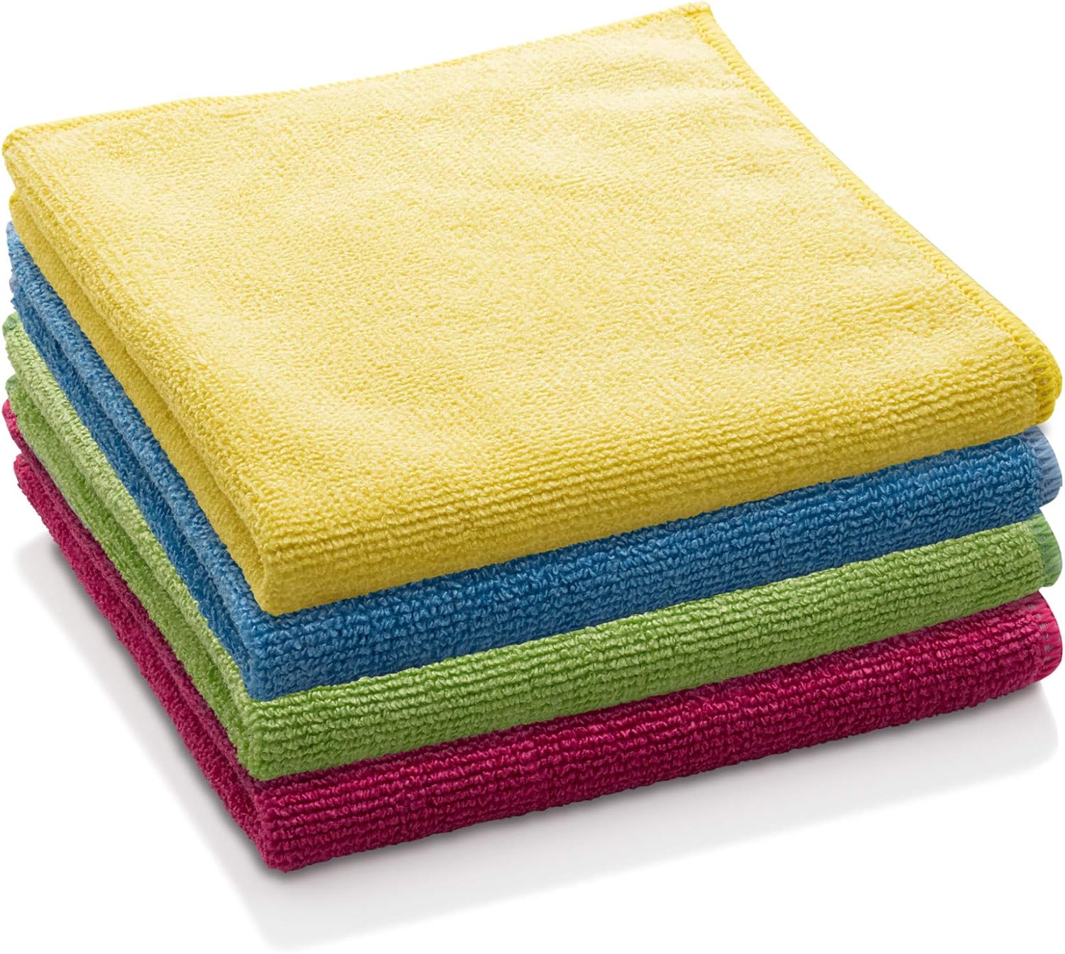 E-Cloth General Purpose Microfibre Cloth, Multipurpose Cleaning Cloth for Household Surfaces, Washable and Reusable, 100 Wash Promise, Assorted Colours, 4 Pack