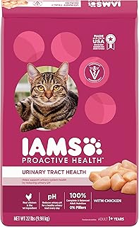 IAMS Proactive Health Adult Urinary Tract Healthy Dry Cat Food with Chicken, 22 lb. Bag