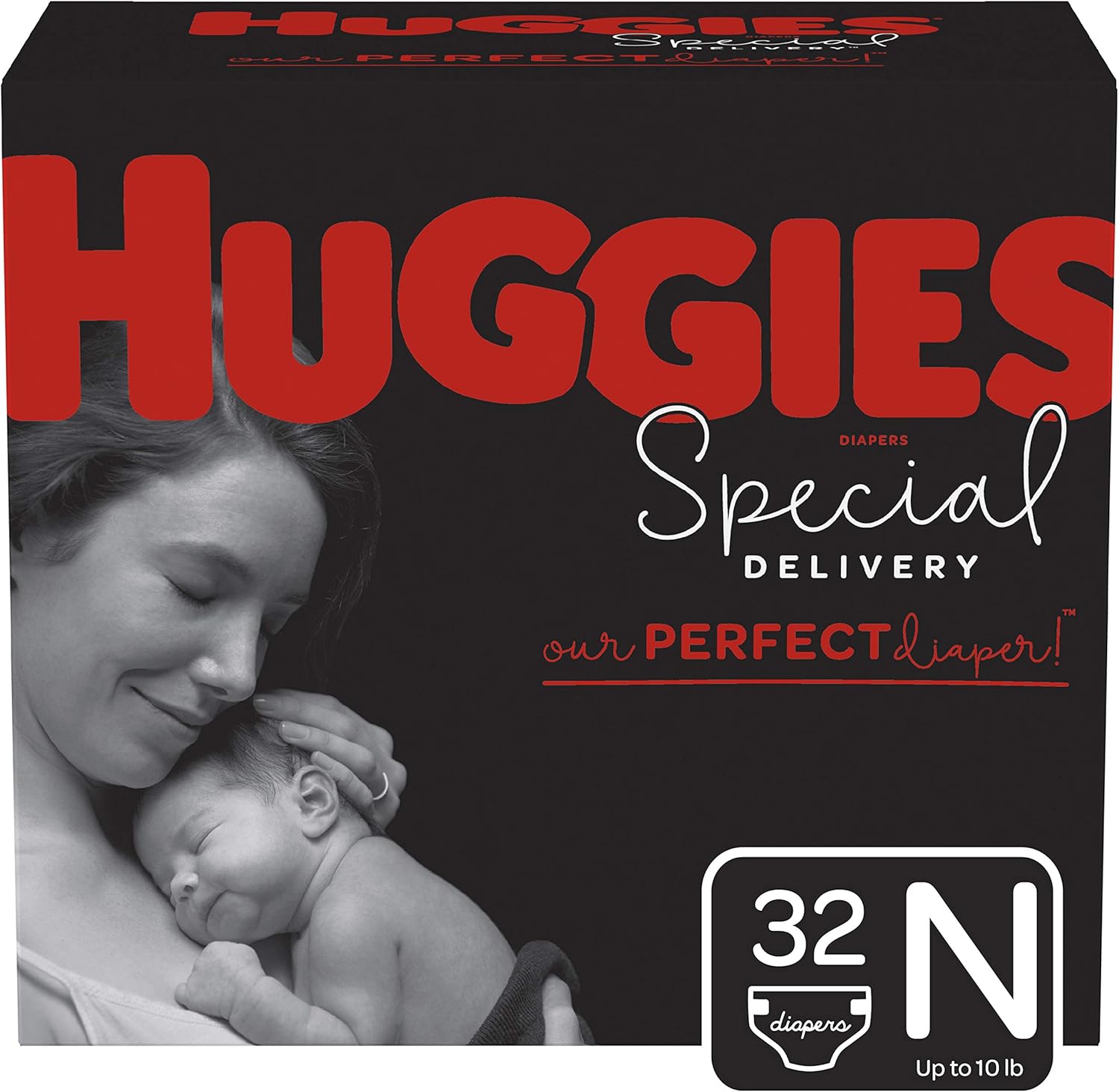 Huggies Special Delivery Hypoallergenic Diapers, Size Newborn, 32 Ct