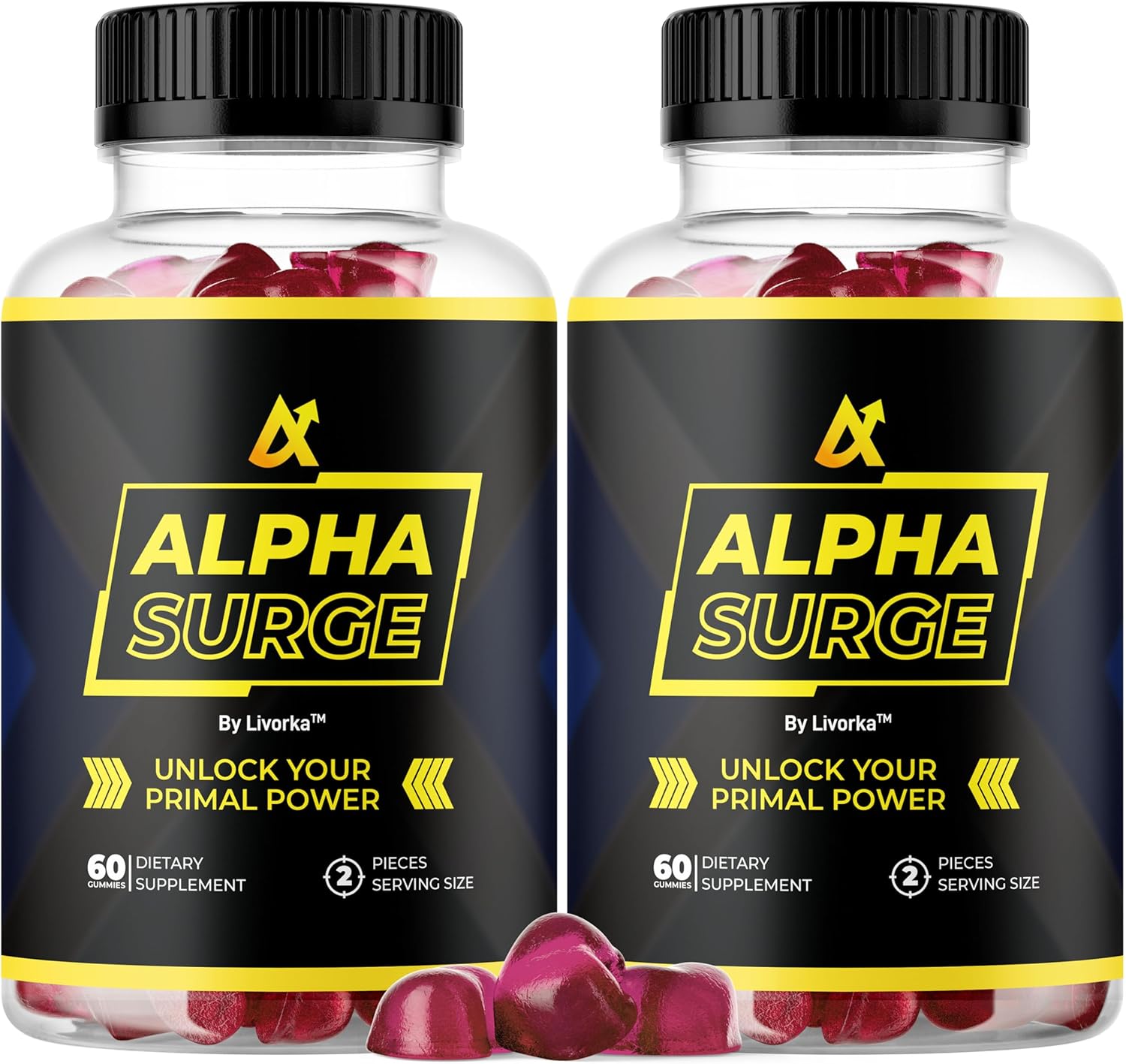 (2 Pack) Alpha Surge Gummies All Natural Premium Support Advanced Formula, 120 Gummies for 2 Months