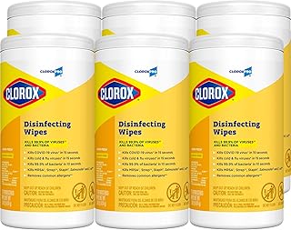 CloroxPro Clorox Disinfecting Wipes, Lemon Fresh, 75 Count, Pack of 6 (Package May Vary)