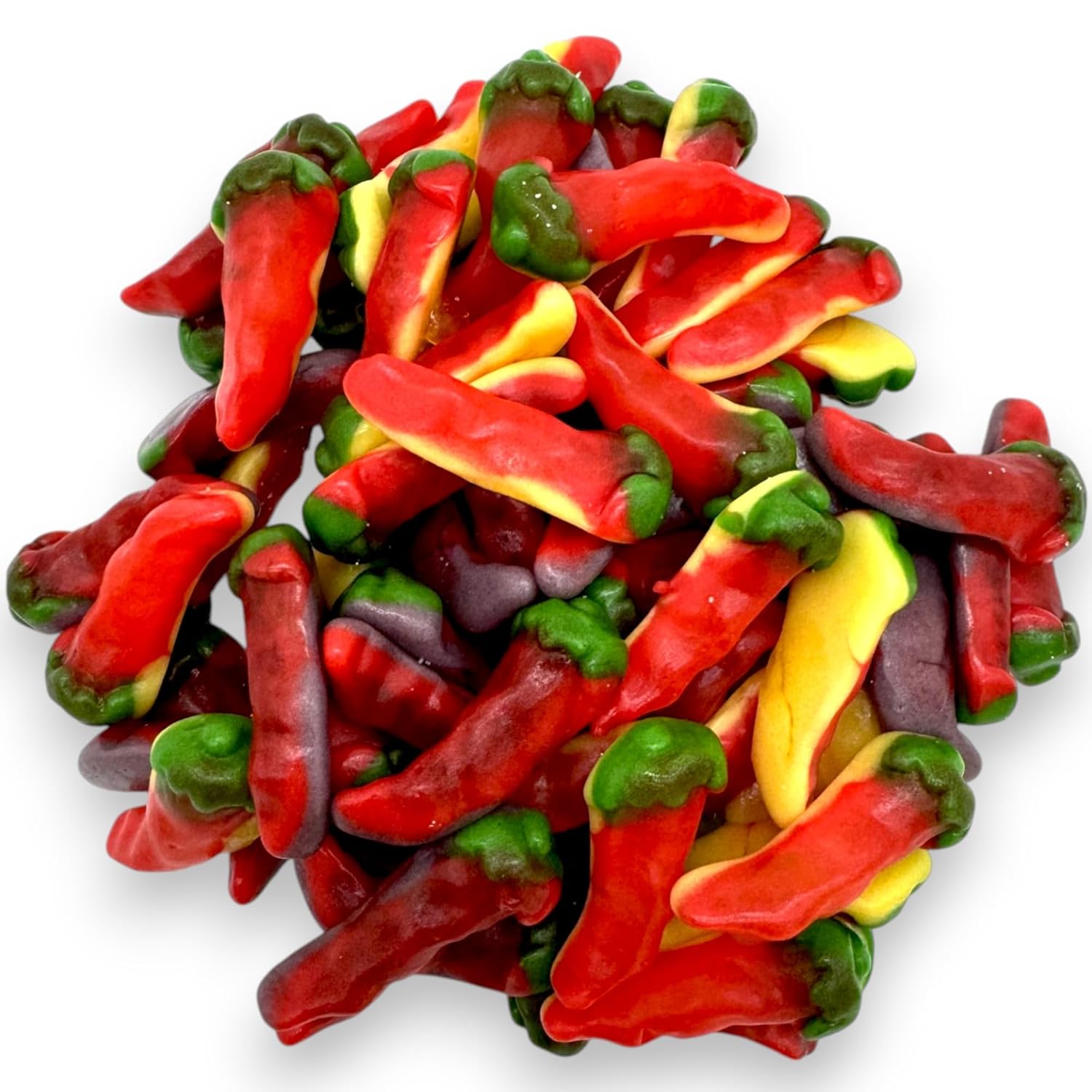 Spicy Fire Peppers Candy Gummies - 1.5 ibs Experience the Heat with These Spicy Fruit Delights-Gummy Shaped Red Hot Chili Peppers(24 oz)