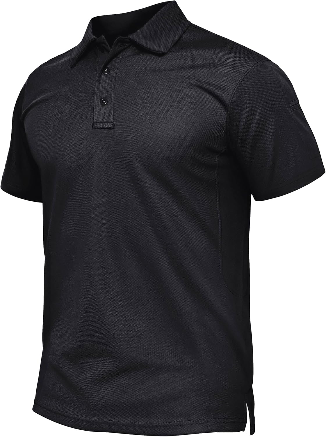 TACVASEN Mens Polo Shirt Short Sleeve Tactical Performance Collared Work Golf Shirts Dry Fit Pique Polos for Summer