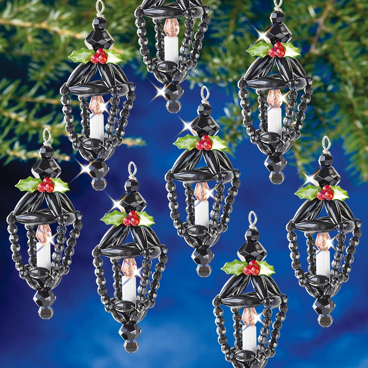The Beadery Beaded Ornament Kit-Christmas Lantern, Makes 10 ORNMENT-7473