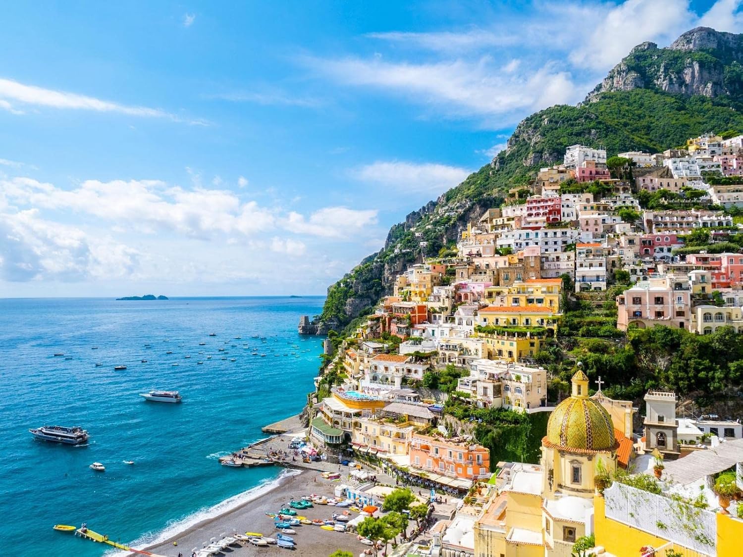 Positano Italy Campania Mountains City DIY 5D Diamond Painting by Number Unique Kits Home Wall Decor Crystal Rhinestone Wall Decor