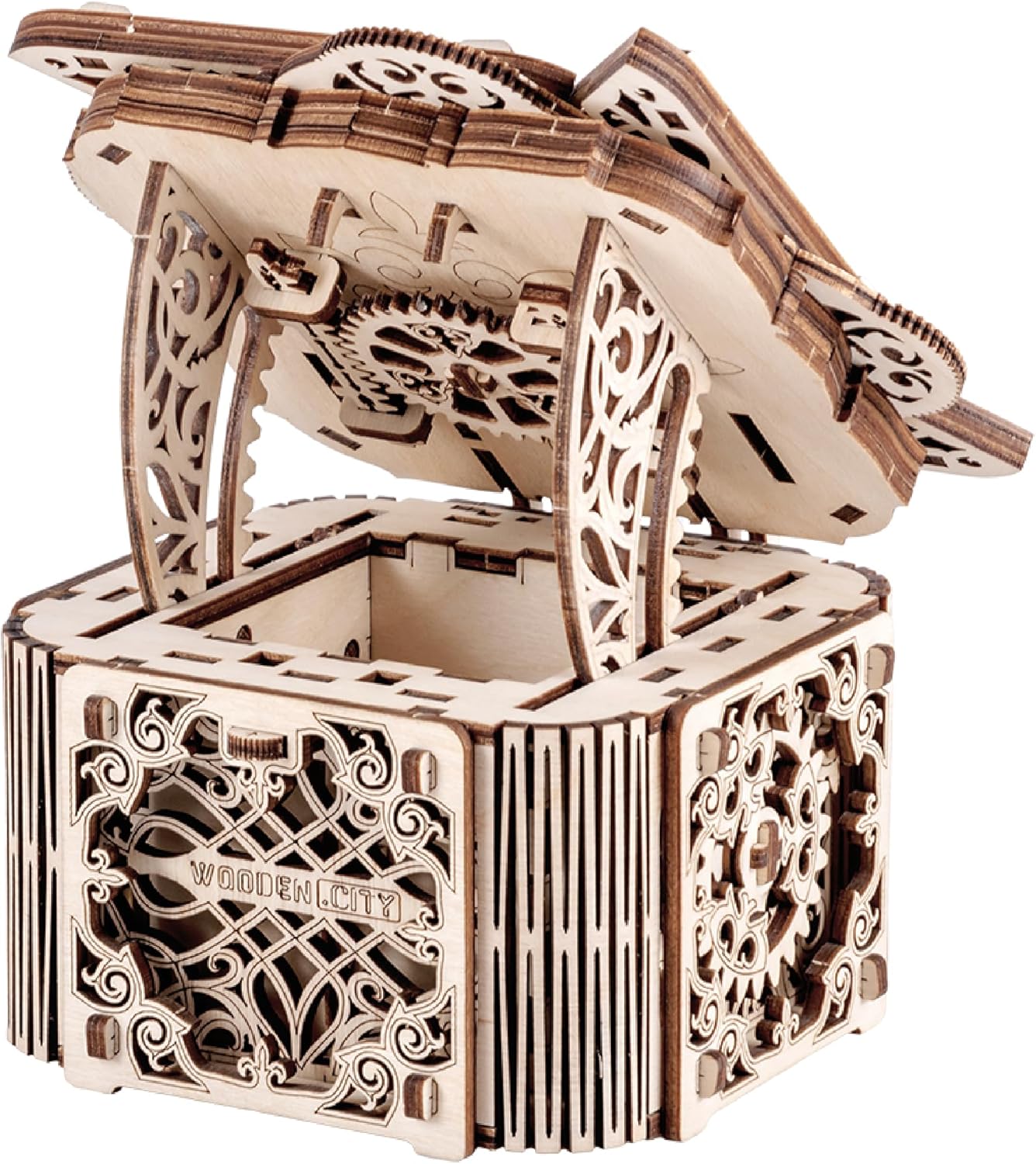 WOODEN.CITY Wooden Model Kit for Adults - Mystery Box - 3D Puzzle for Self Assembling - Made in EU