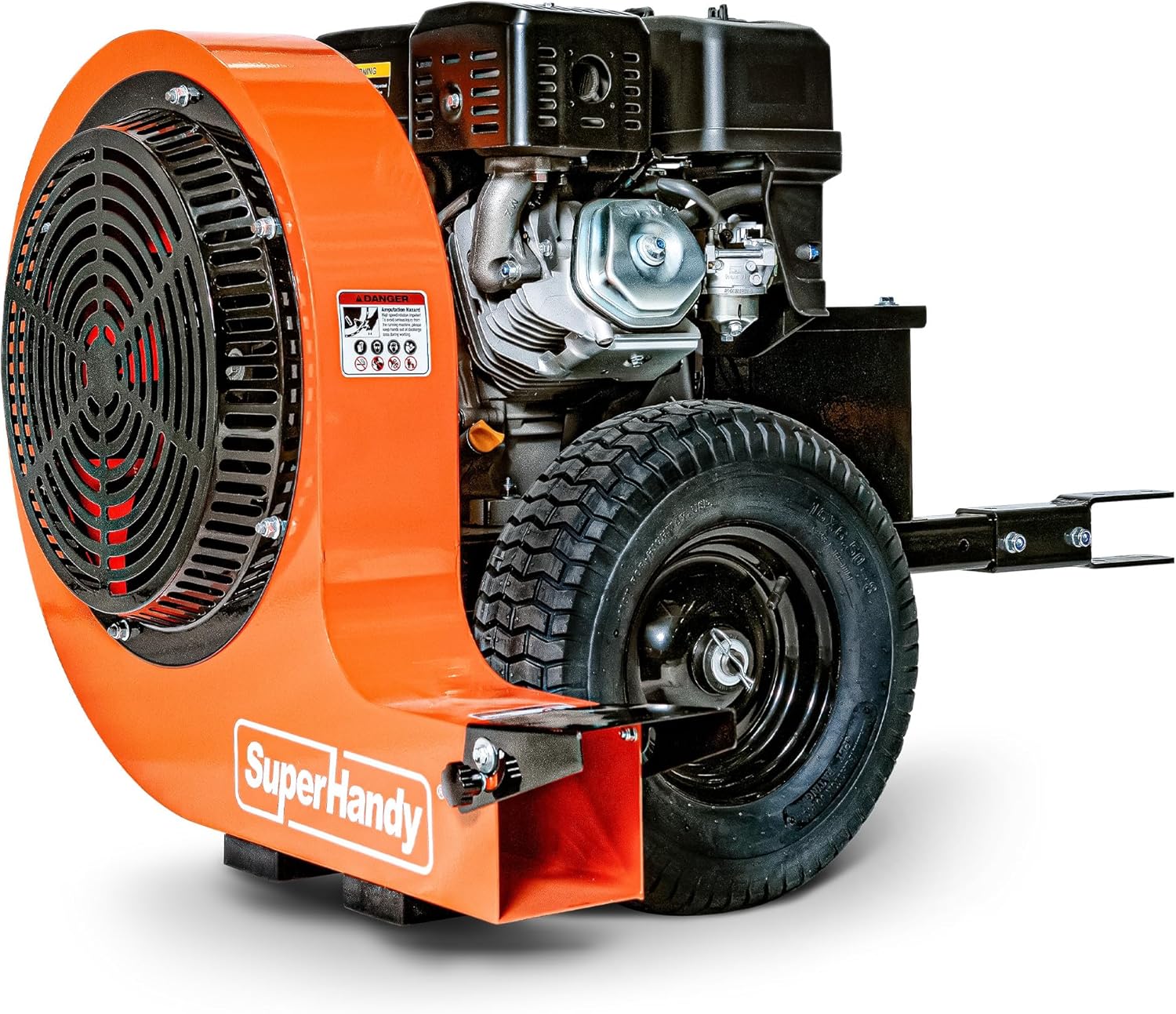 SuperHandy Tow-Behind Leaf Blower – 15HP Electric Start Gas Engine, 3000 CFM, 207 MPH Air Speed, Adjustable Airflow, Metal Impeller, Clevis Pin Hitch