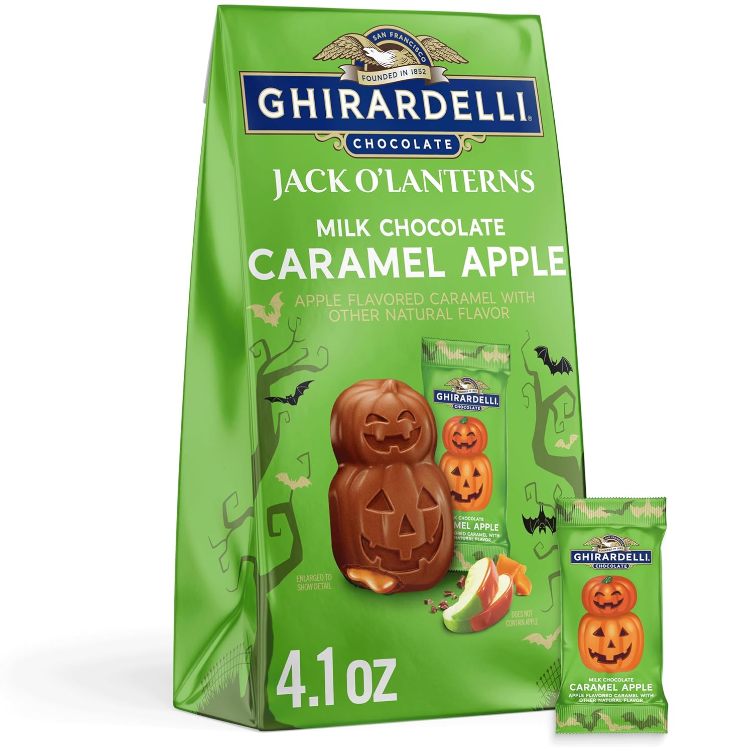 Milk Chocolate Caramel Apple Jack O' Lanterns 4.1oz Bag