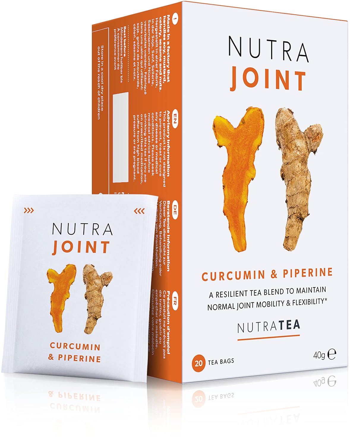 NUTRAJOINT - Joint Care Tea | Joint Mobility Tea | Joint Flexibility Tea - Relief from Joint Pain - 20 Enveloped Tea Bags - by Nutra Tea - Herbal Tea