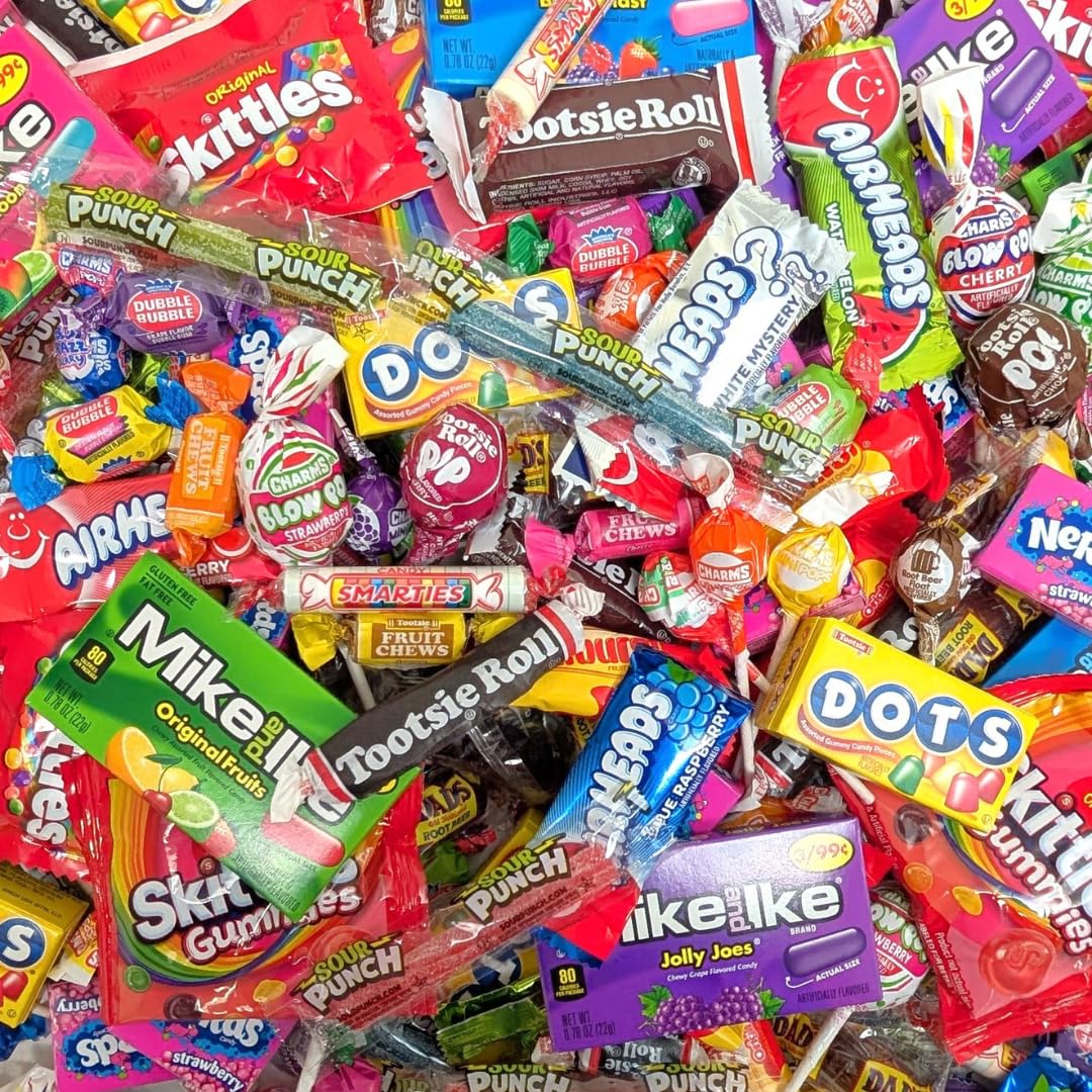 Ultimate Name Brand Candy Variety Pack - 4 lb Bulk Candy Individually Wrapped - No filler Candies - Perfect for Party Candies Stuffers or Party Favor Candys for Kids Goodie Bags - Party Favors for Kids