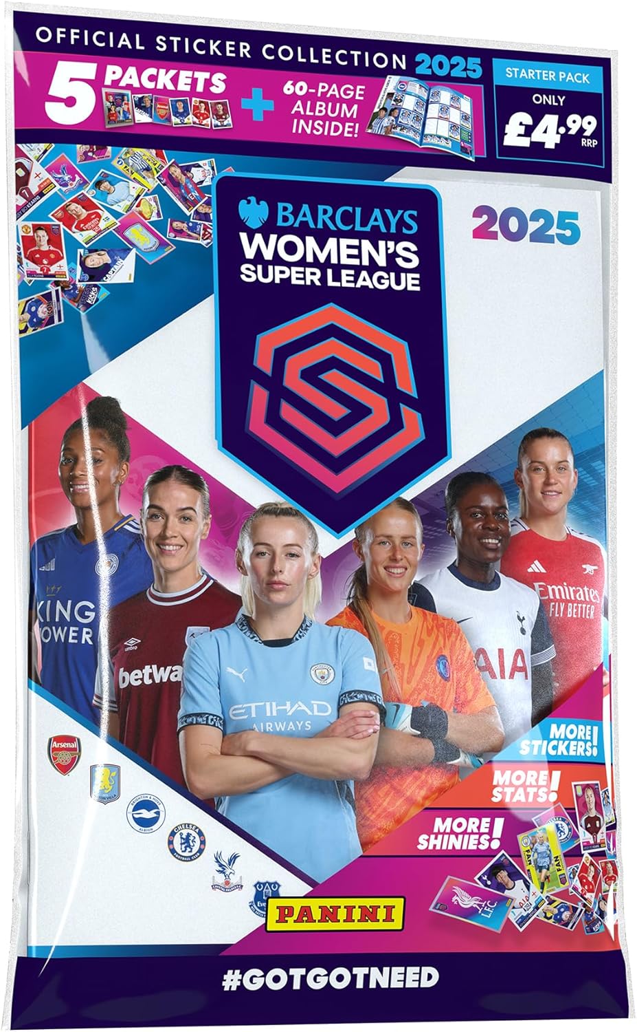 Barclays Women's Super League Official Sticker Collection 2025 - Starter Pack