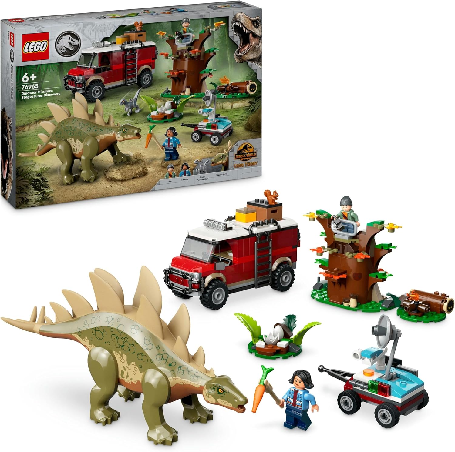 LEGO Jurassic World Dinosaur Missions: Stegosaurus Discovery Toy Set for 6 Plus Year Old Boys and Girls, with a Dino Figure, Birthday Gift for Kids and Fans of Ben and Sammy 76965