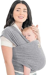 KeaBabies Baby Wraps Carrier - All in 1 Original Baby Sling Carrier, Easy to Wear, Hands Free Baby Carrier Newborn to Toddler, Breathable, Lightweight Infant Baby Carrier Wrap (Classic Gray)