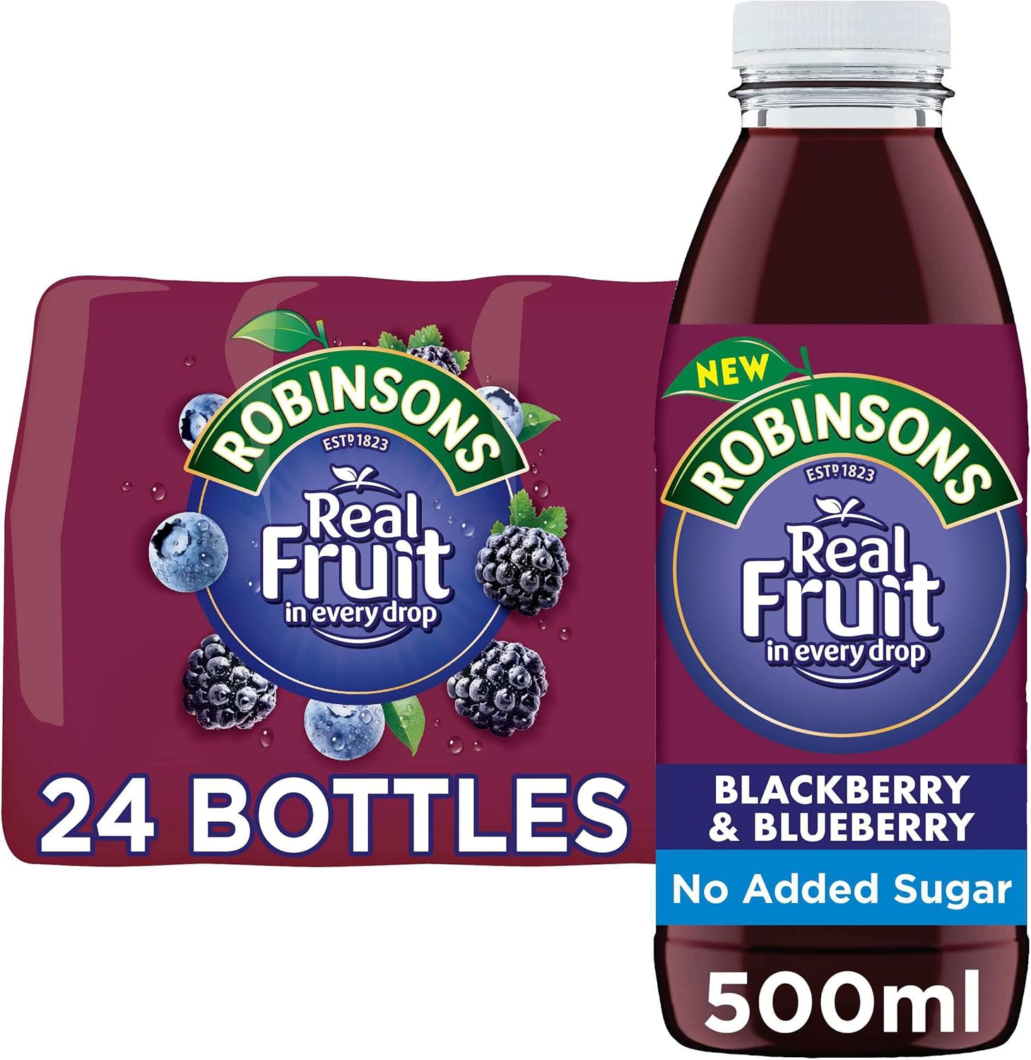 Robinsons RTD Blackberry & Blueberry - 500ml, 24 Pack