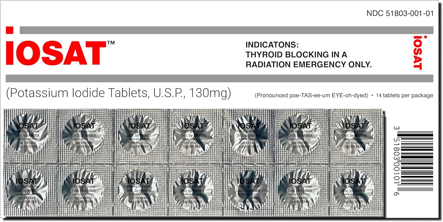 Potassium Iodide Tablets - 14 130mg tablets