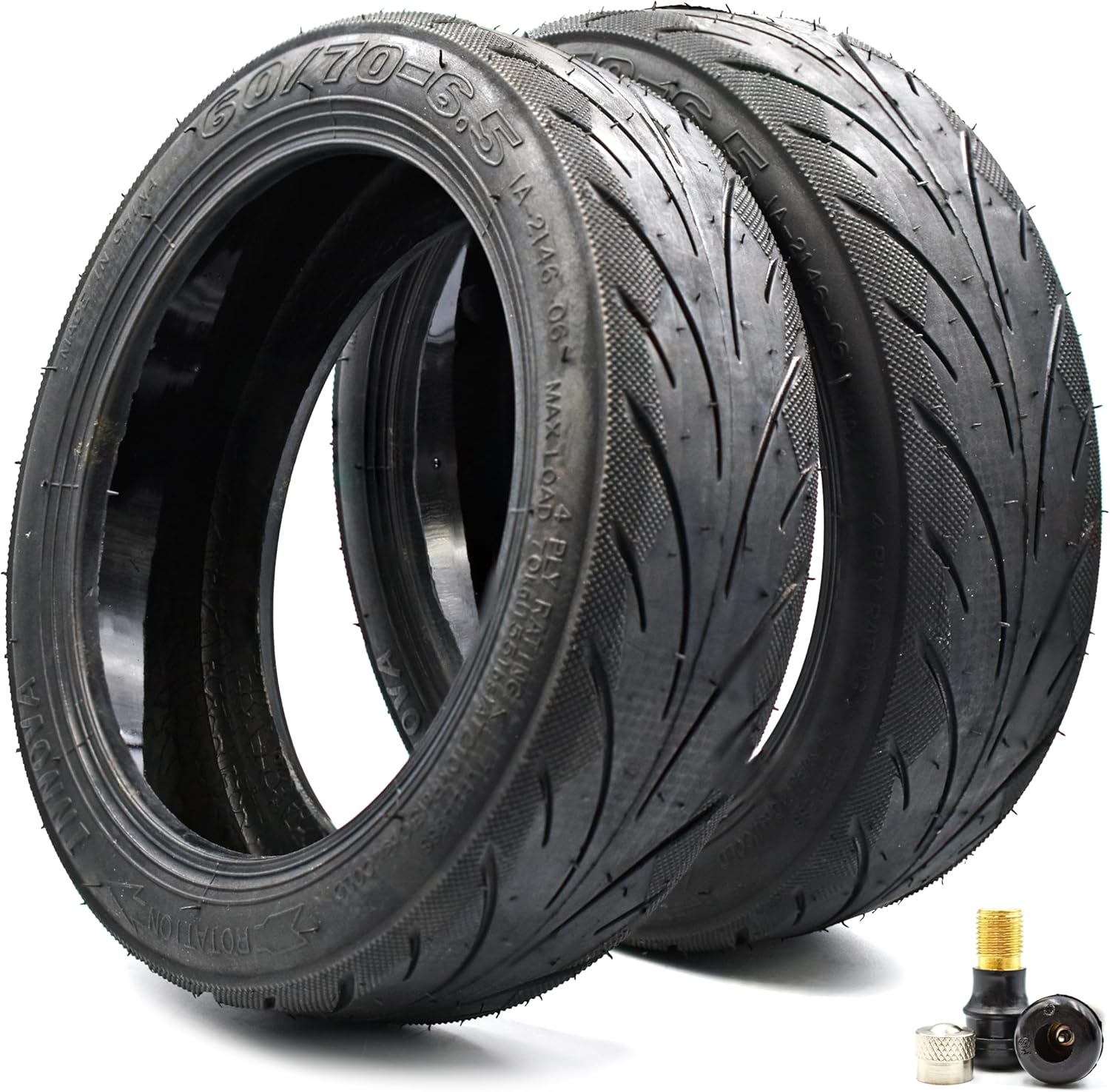 myBESTscooter - 10inch Tubeless Tyre Wheel Self-Repairing For Segway Ninebot G30 Max Electric Scooter Rubber 60/70-6.5 Tires With Valve Replacement Parts