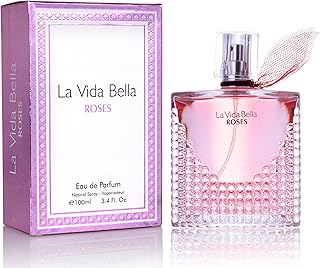 La Vida Bella Roses for Women Eau De Parfum - Floral Amber Fragrance that Combines Top Notes of Raspberry, Pink Pepper & Bergamot - Sugary Rush & Citrusy - Spicy & Rich Aromatic Scent 100ml Bottle