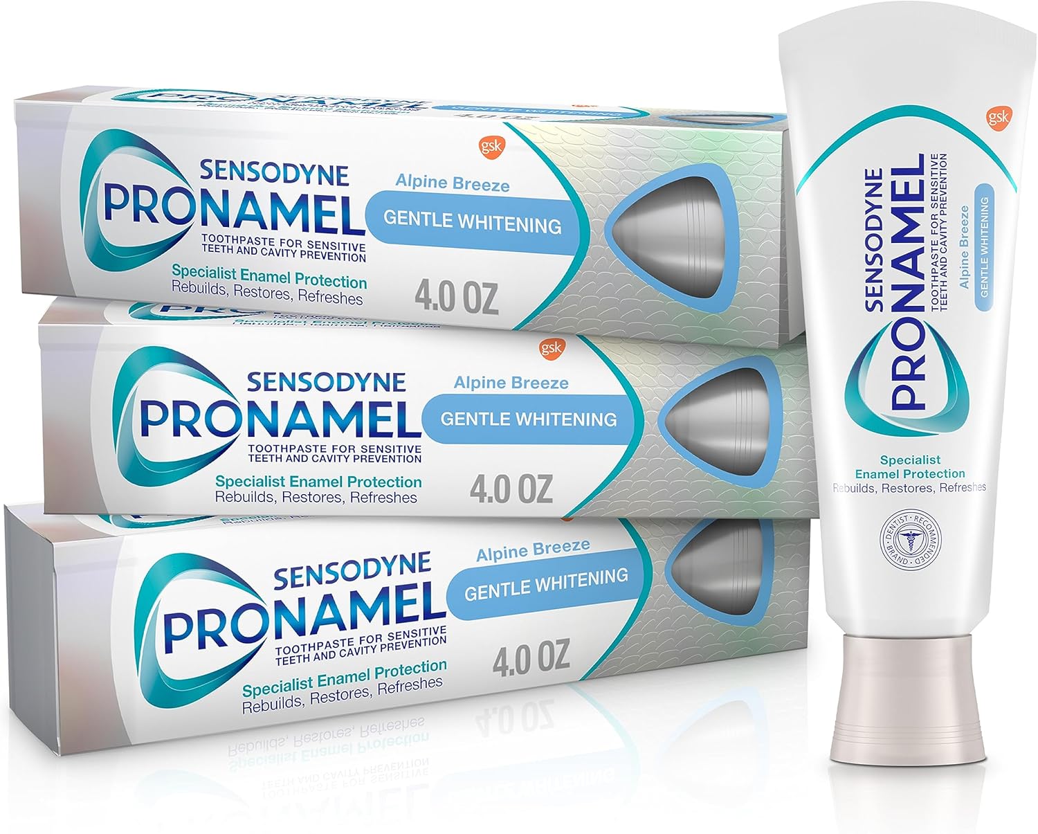 Sensodyne Pronamel Gentle Whitening, Sensitive Toothpaste, 4 oz (Pack of 3)