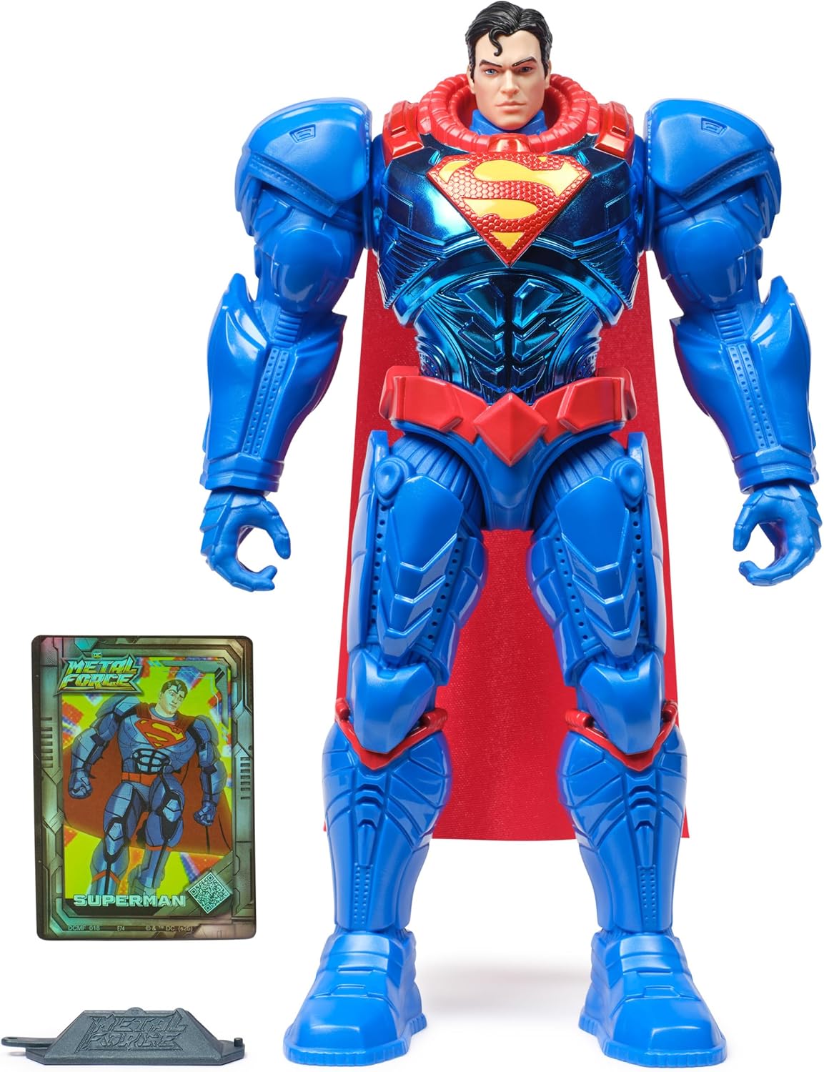DC Comics, Metal Force Superman Action Figure, 12-Inch Extra Large Super Hero Collectible Kids Toys for Boys and Girls Ages 4 and Up