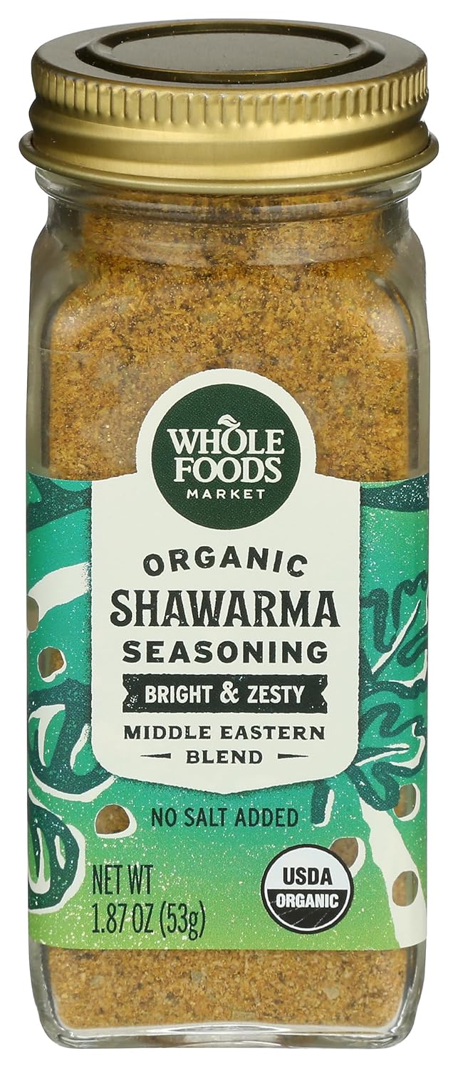 Whole Foods Market, Organic Seasoning, Shawarma No Salt Added, 1.87 Ounce