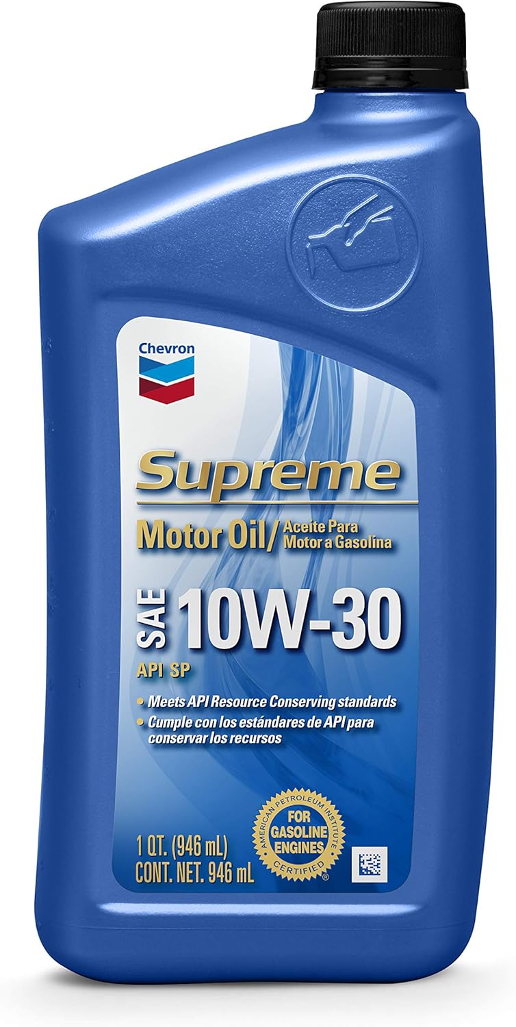 Chevron Supreme (220155719-12PK) 10W-30 Motor Oil - 1 Quart, (Pack of 12)