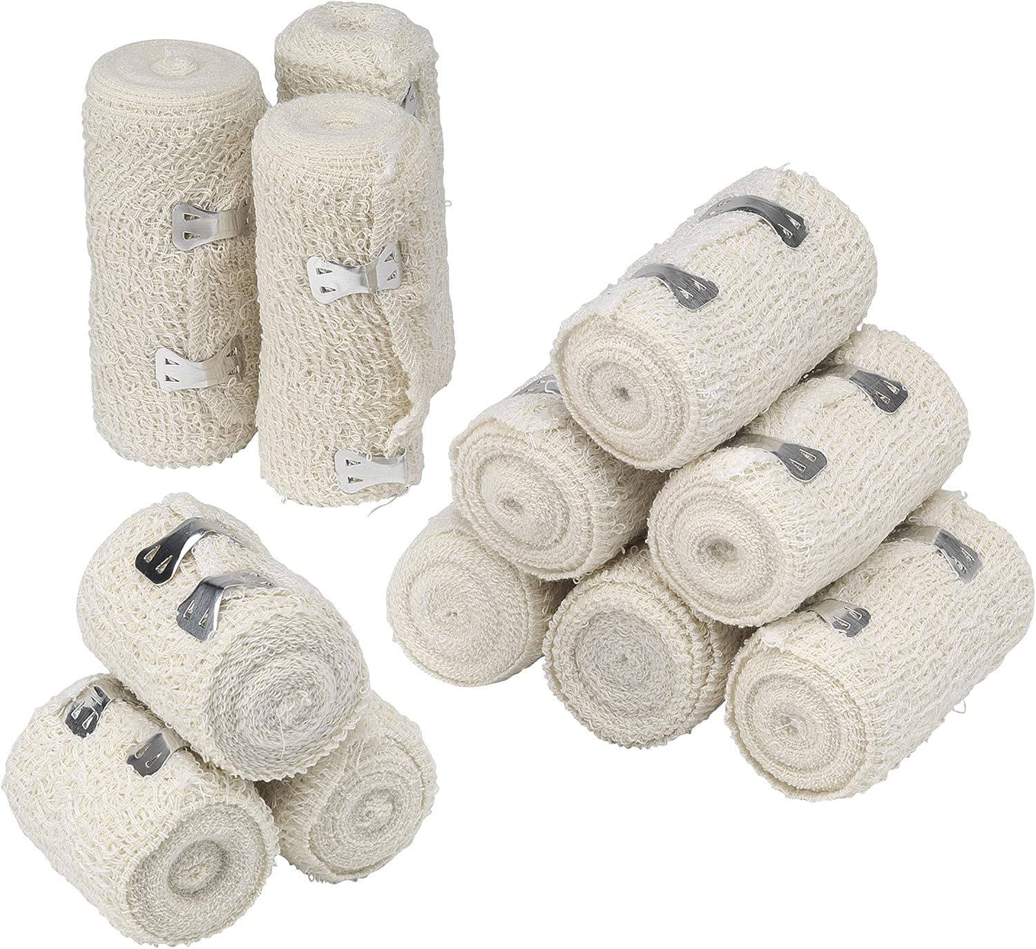 Safety First Aid Group Group HypaBand Crepe Cotton Bandages, Assorted Pack of 12