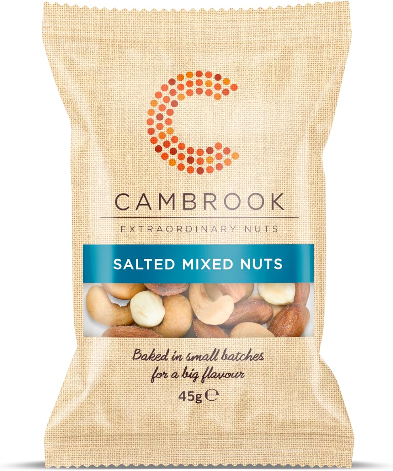 Cambrook - Baked & Salted Mixed Nuts, 45g Bag